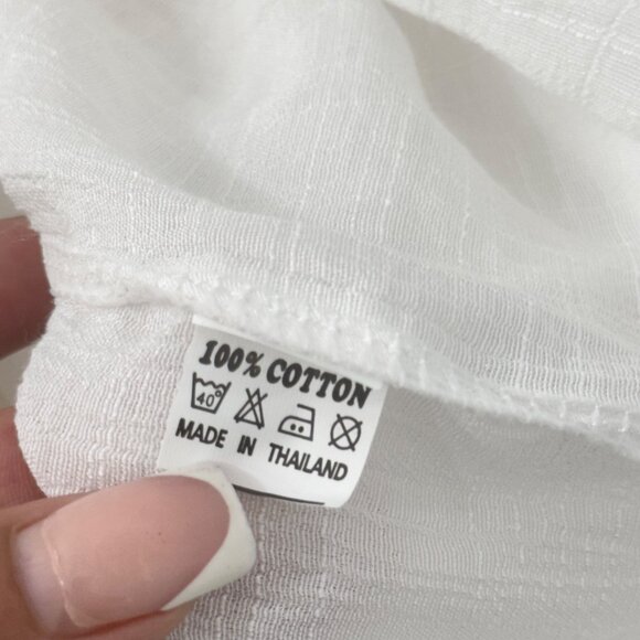 Ten Design White Crochet Tassel Coverup Dress SZ S Colorful Fringe Semi Sheer - Picture 6 of 12